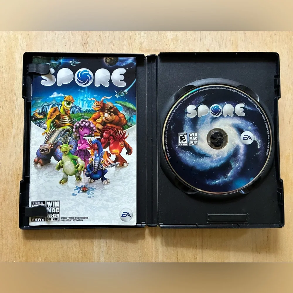 SPORE 2008 Win/Mac PC DVD-ROM w/ Prima Official GAME GUIDE Manual VGC Windows EA